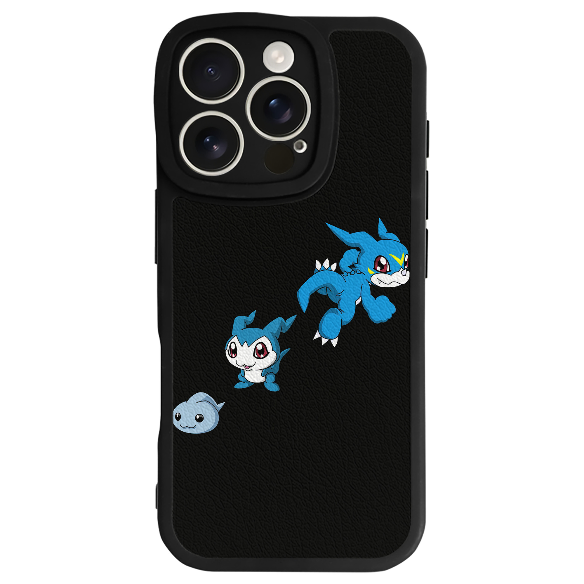 （画像用） Digimon デジタルモンスター/デジモン 【iPhone 16シリーズ対応】シリコンスマホケース（レザー調） 材質：シリコン